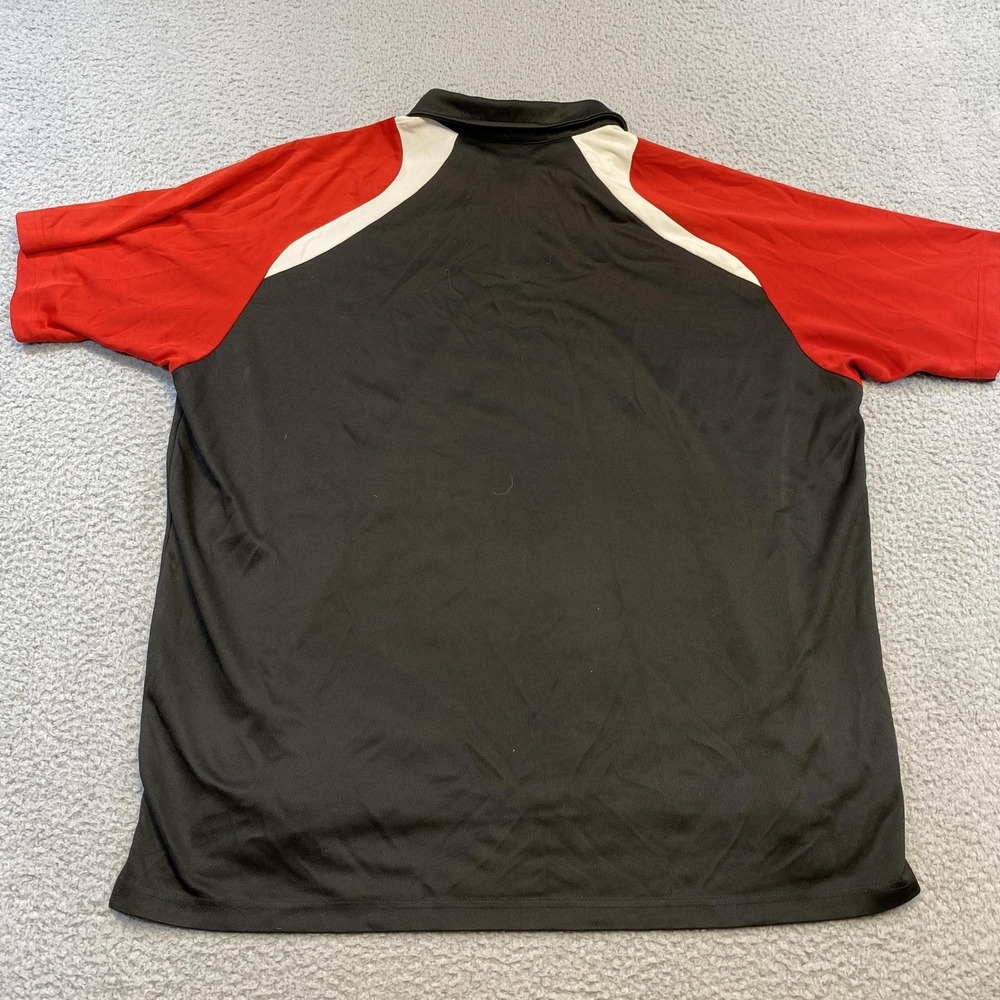 Audi Sport Polo Shirt Mens XXL Black Red White Embroidered Logo Racing Sportscar - Picture 3 of 6